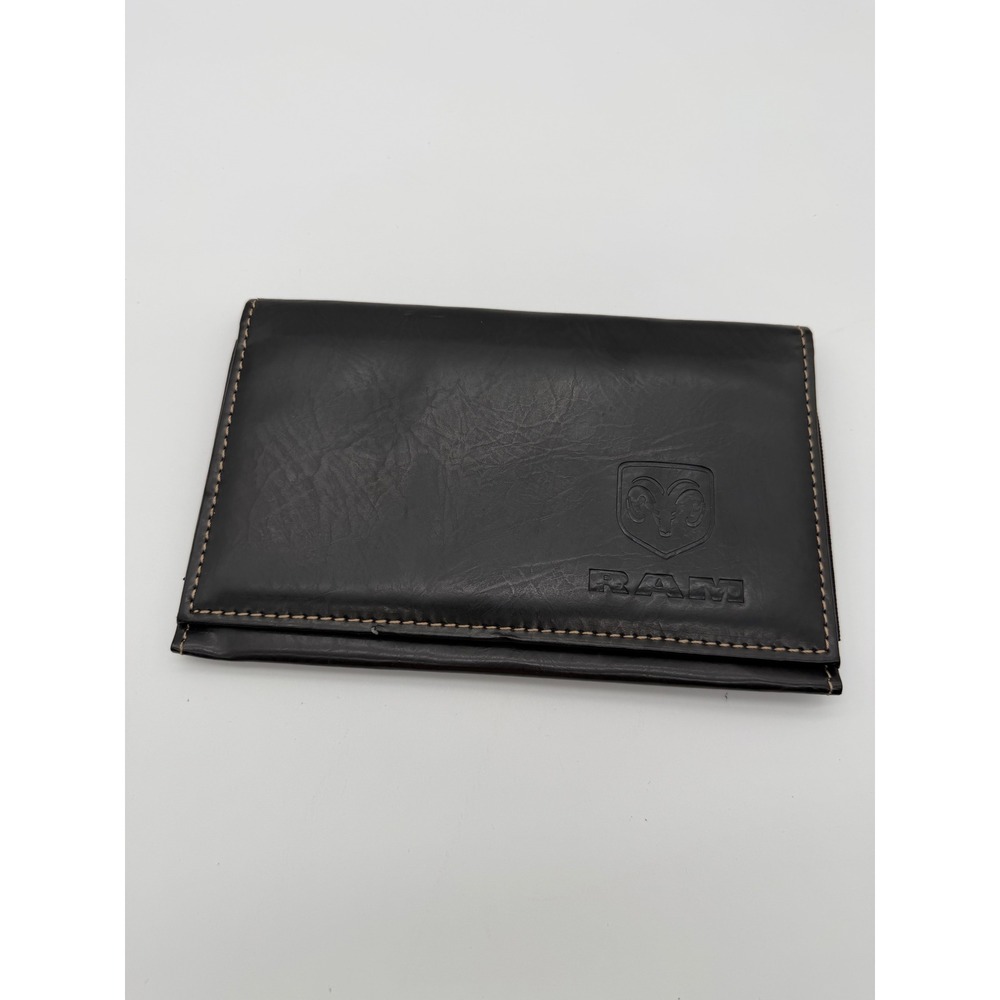 RAM Trucks Black Faux Leather Owners Manual Case Document Holder Portfolio